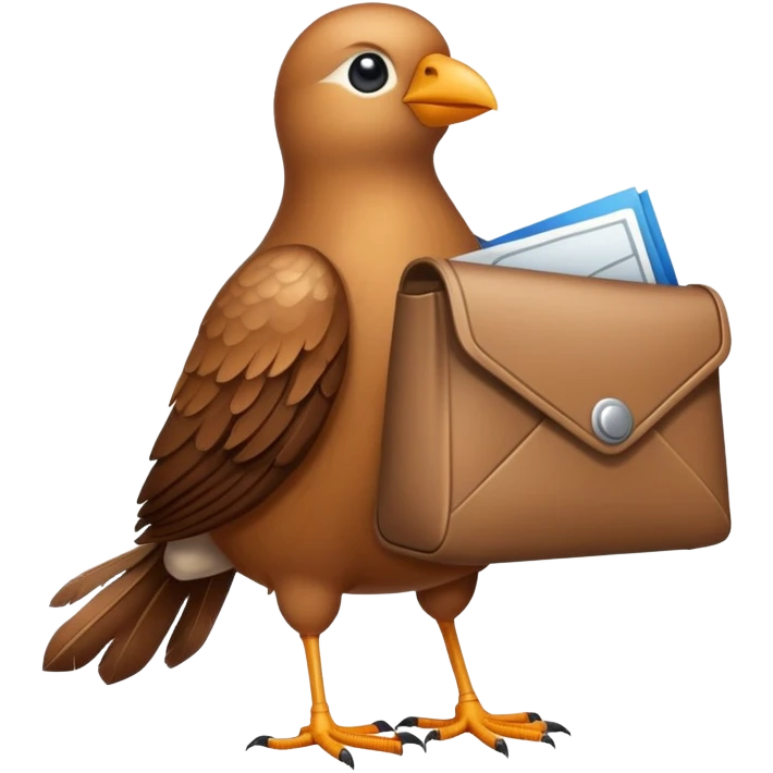bird with mail bag  emoji