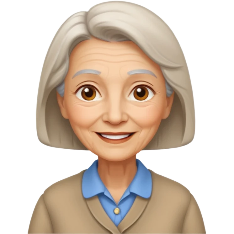 In medieval fairy tales, a kind and amiable grandmother dressed in plain clothes emoji