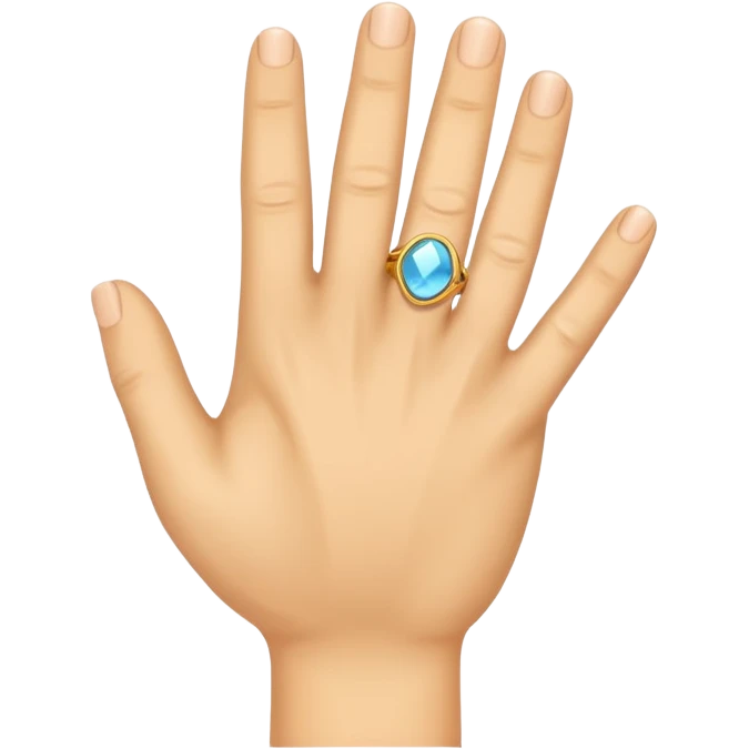 hand with ring emoji