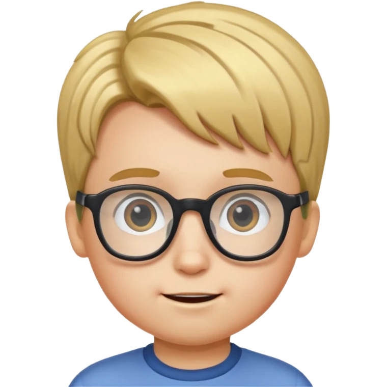 Kid with comb hair and glasses  emoji