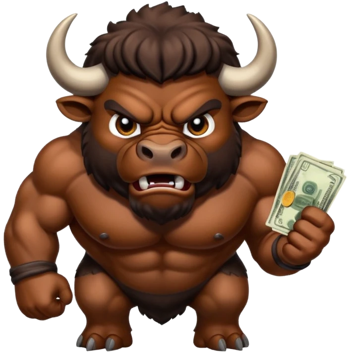 Angry buffalo, taking my money emoji