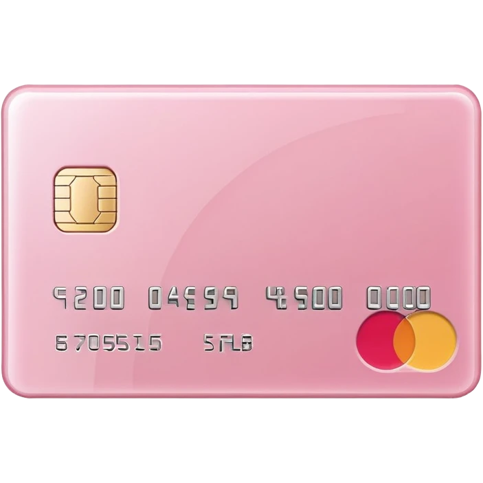 aesthetic light pink bank card facing forward emoji