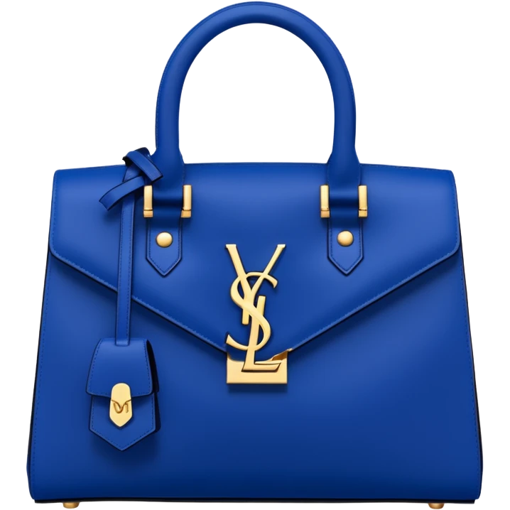 Rose design blue ysl hand bag  emoji