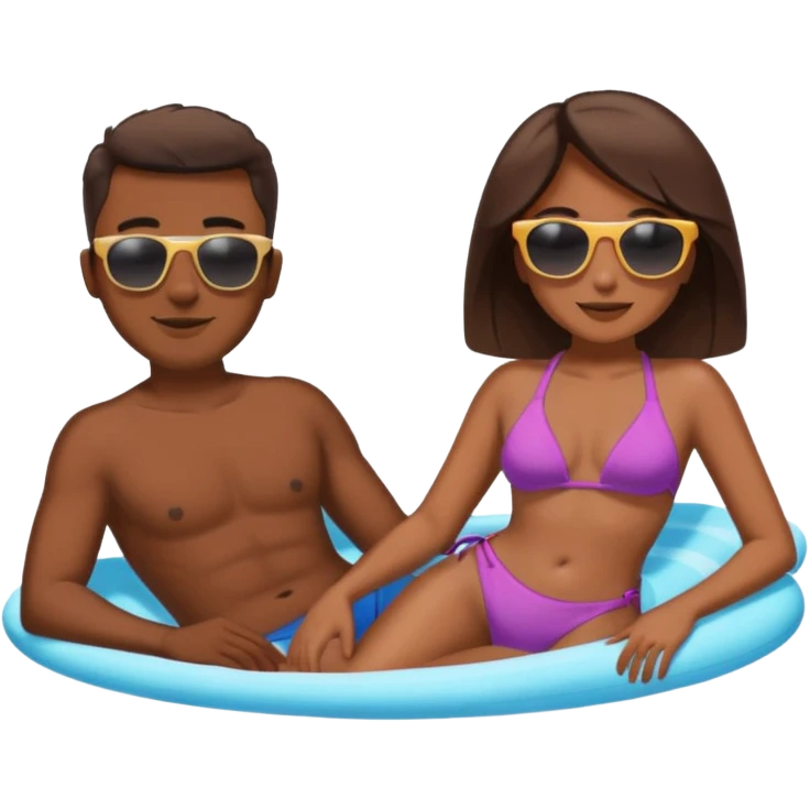 quiero que pongas ubna apreja morena tomando el sol y relajados emoji