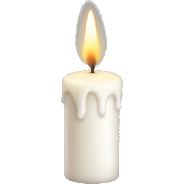 Christmas white candle  emoji