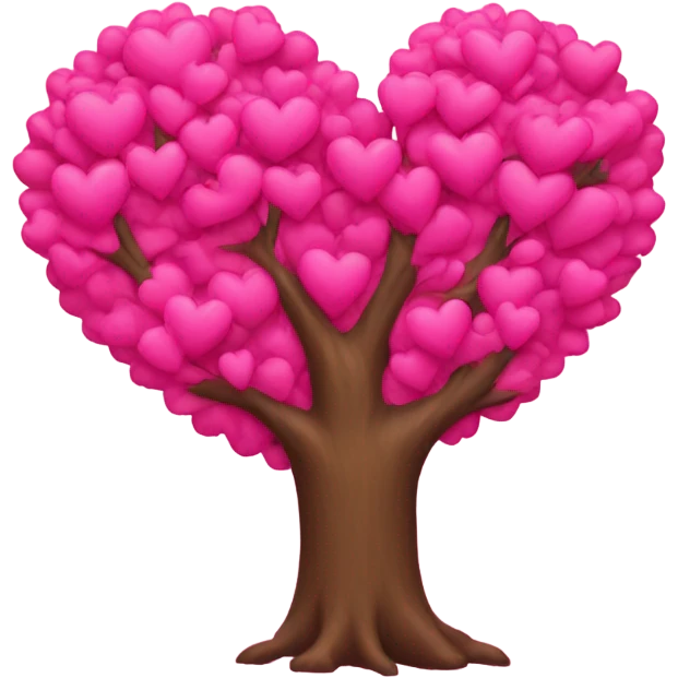 pink love tree emoji