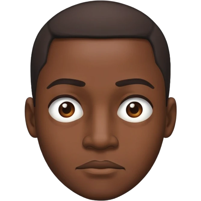 black man giving side eye emoji