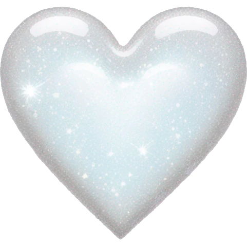 glittering white heart emoji