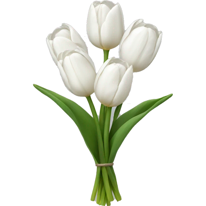 white tulip bouquet  emoji