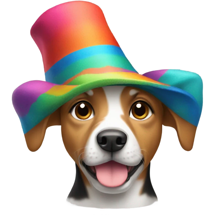 Dog with a hat emoji