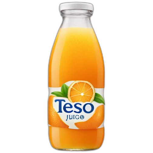 Tesco value orange juice emoji