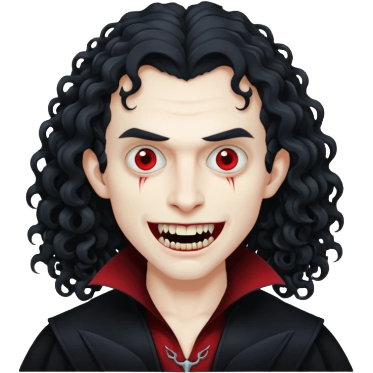 curly hair a picture of me as a vampirlong curly hair  e emoji