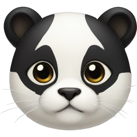 cute masked panda-cat-hybrid emoji
