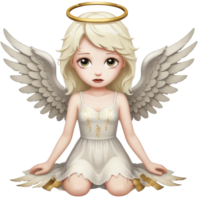 Glitter fallen angel emoji