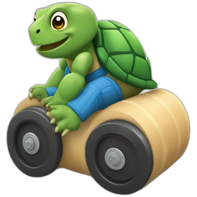 Tortue en rollers emoji