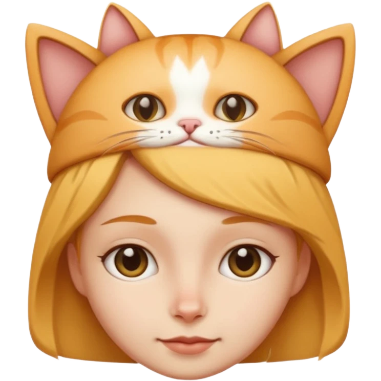 Cat wearing me  emoji