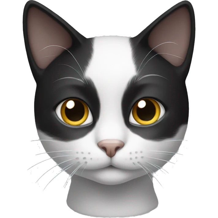 white and black cat emoji