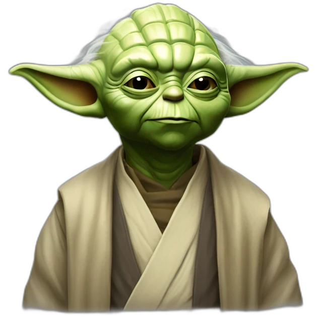 :maître Yoda to smoke : emoji