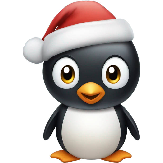 Cute Christmas penguin  emoji