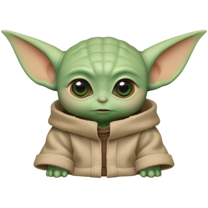 Head of baby Yoda emoji