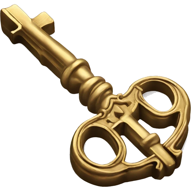 🗝️ Antique key but gold emoji