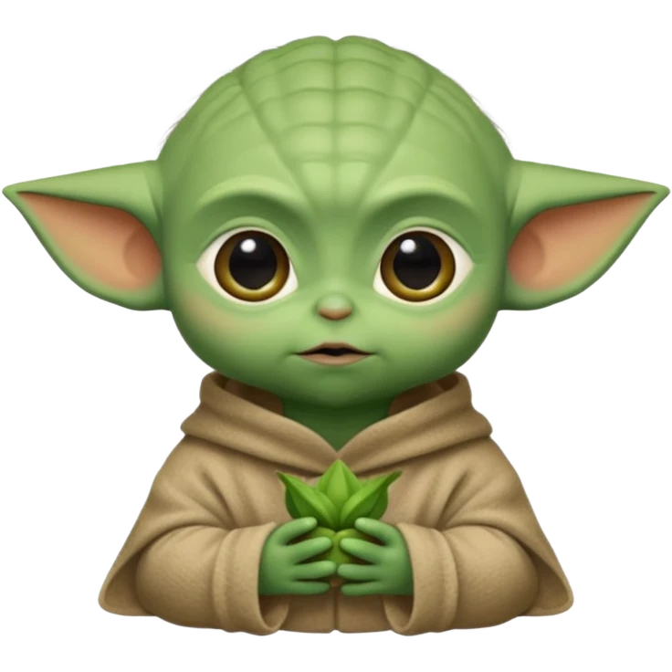 Baby Yoda shy  emoji