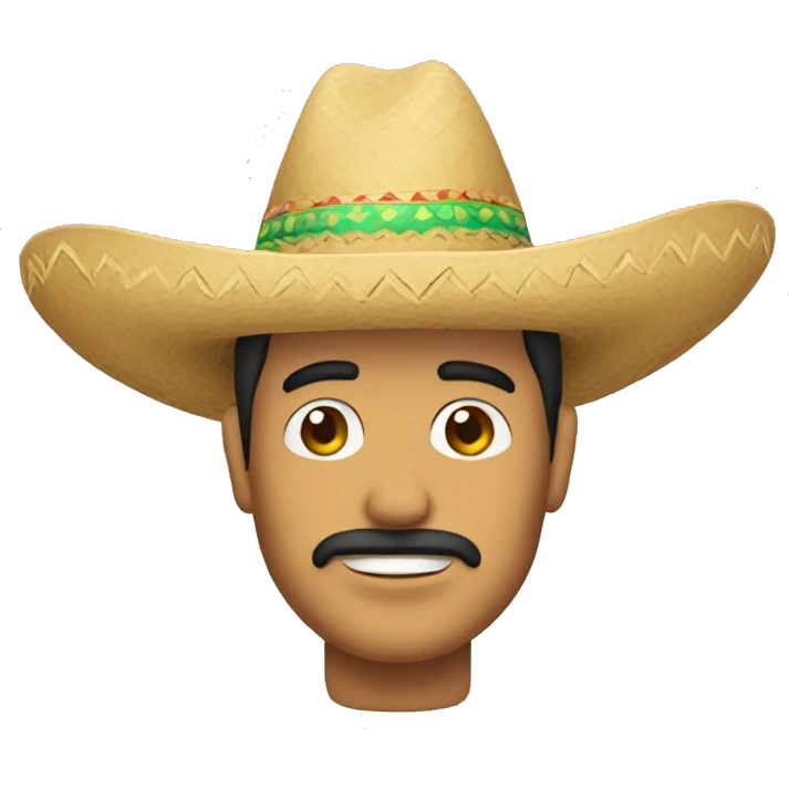 Mexican sombrero man emoji