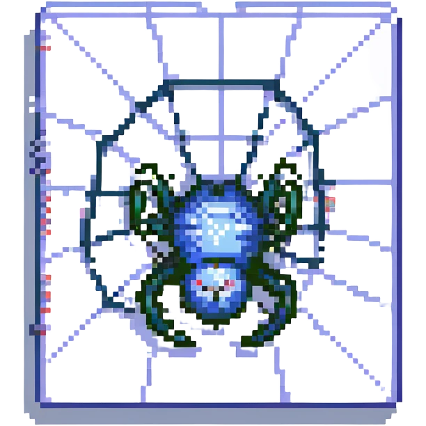 A spider web emoji