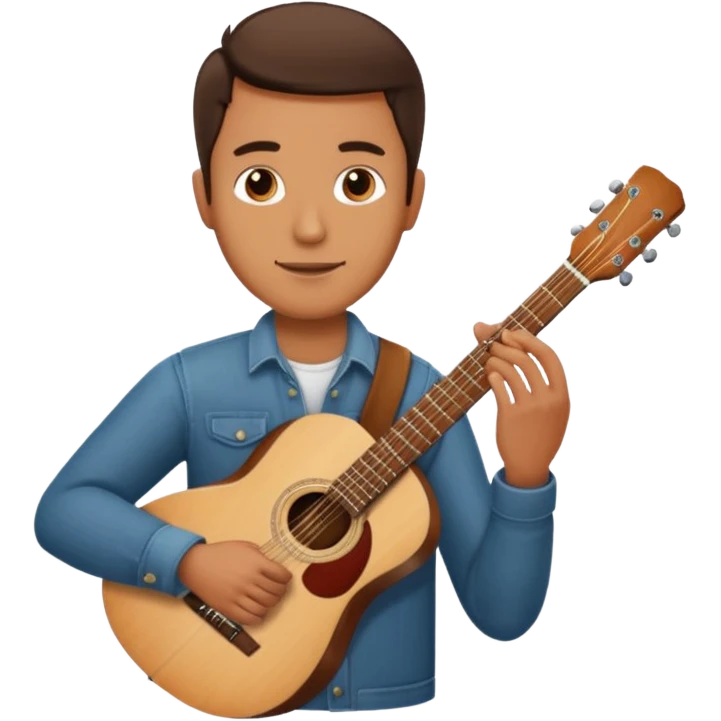 man holding guitar emoji