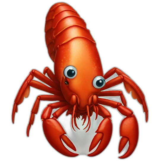 lobster with eyes and tattoos emoji