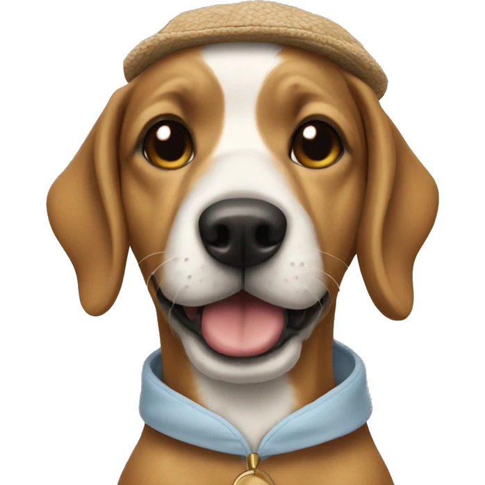 dog wearing a french fri suit  emoji