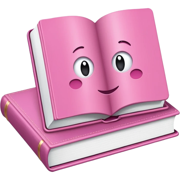generate an ios genmoji of a pink book that says "IT ENDS WITH US"  emoji