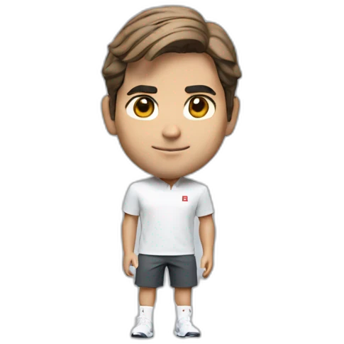 Roger Federer with uniqlo tennis outfit emoji