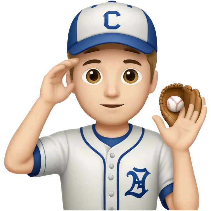  Baseball player tipping hat with right hand emoji