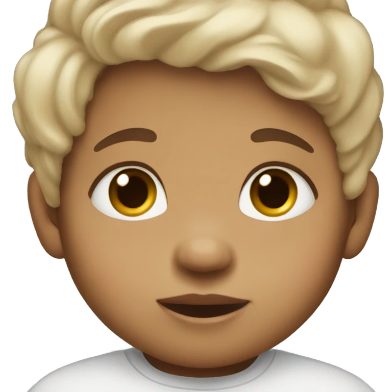 Baby with dark hair emoji