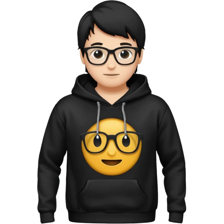 Hoodie with nerd-ish logo emoji