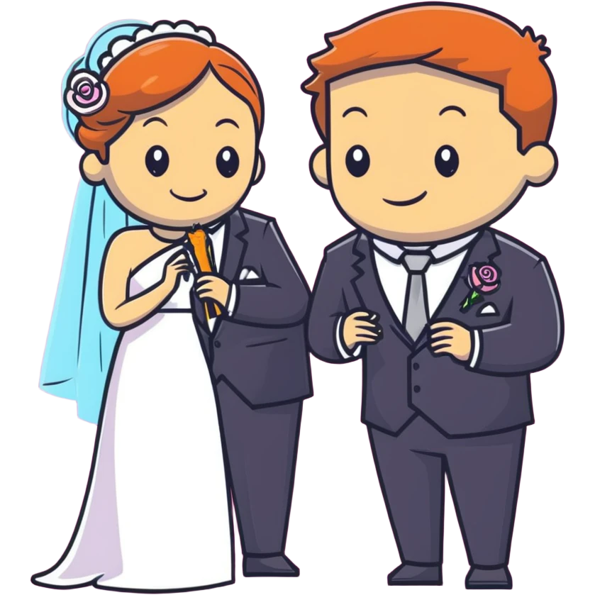 Person in fancy suit sneaking into wedding ceremony with mischievous smile, uninvited guest, smoking joint emoji