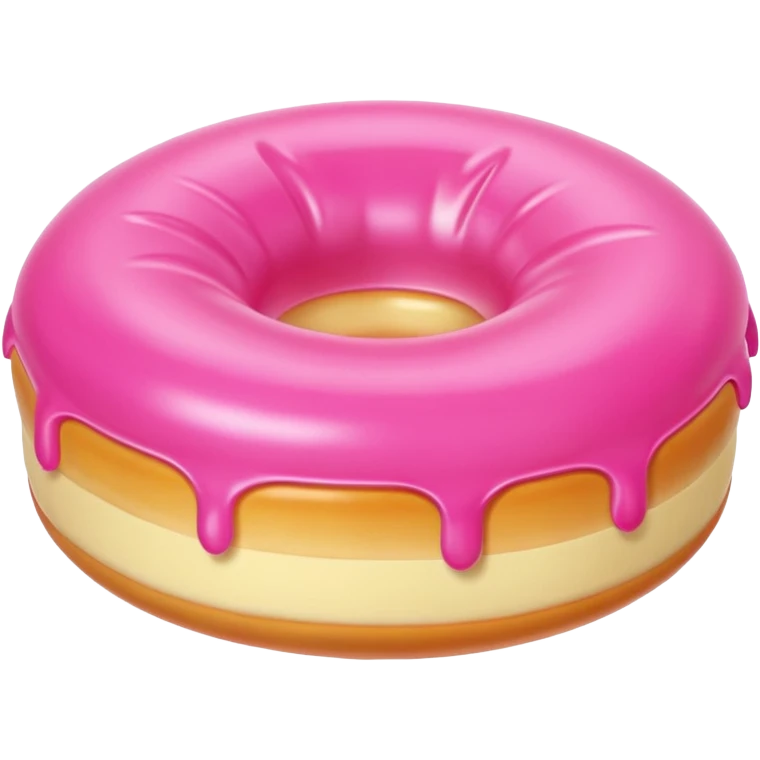 pink inflatable kawaii flan emoji