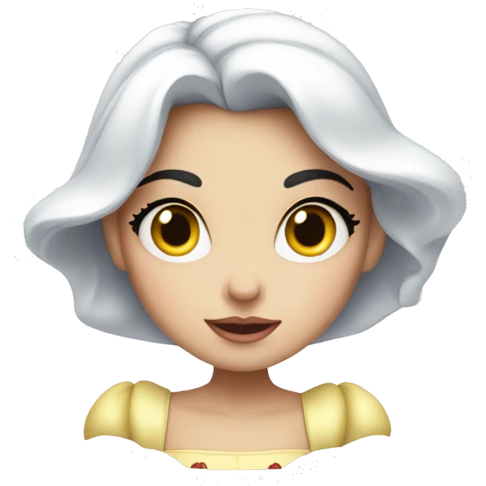 snow white with her eyes rollin emoji