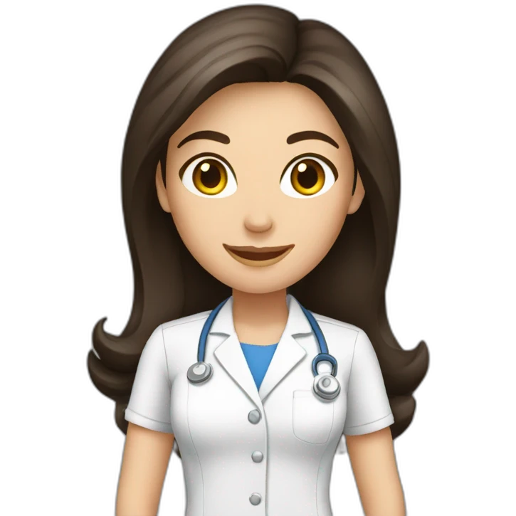 brunette female nutritionist emoji