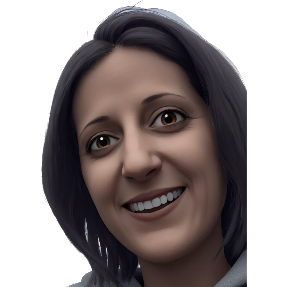 smiling girl under eerie sky emoji