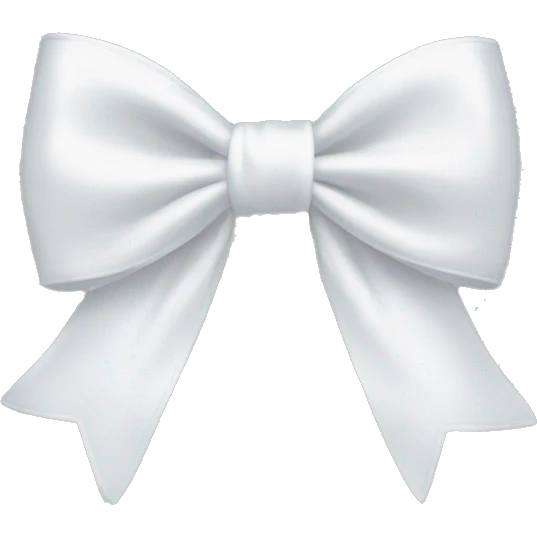 white satin bow emoji