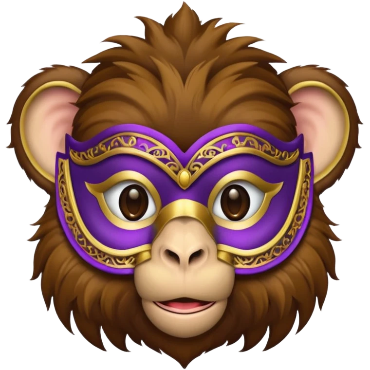 a monkey wearing masquerade emoji