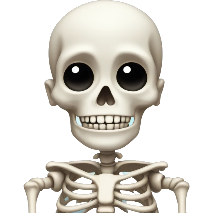 alex the skeleton facing 90 degrees left emoji