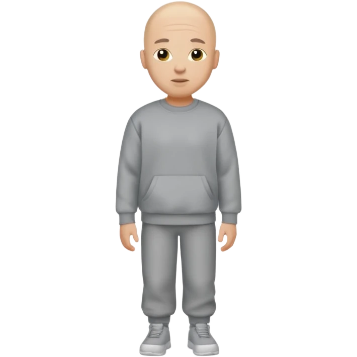 bald man sweatshirt ful body emoji