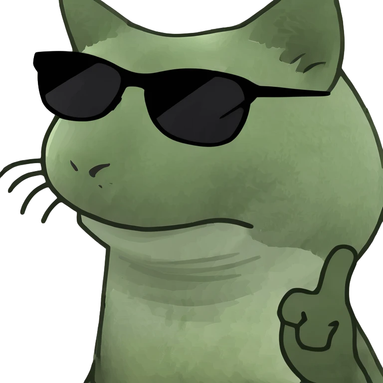 Cat with sunglasses emoji