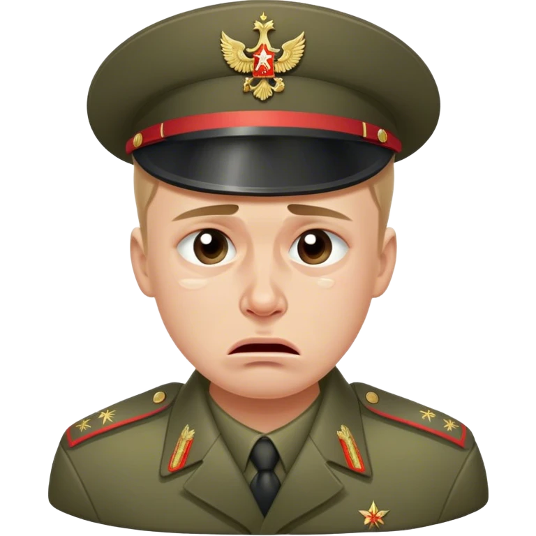 Crying russian soldie emoji