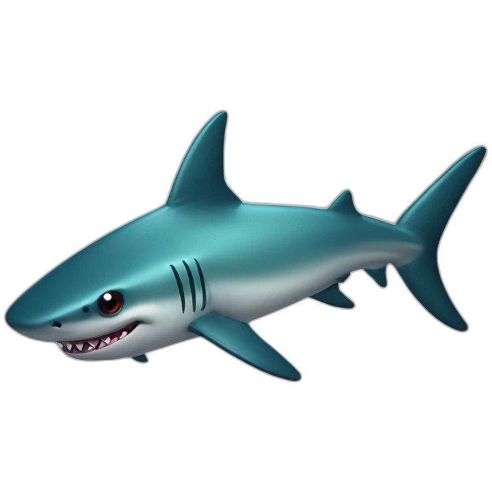 Star eyed shark emoji