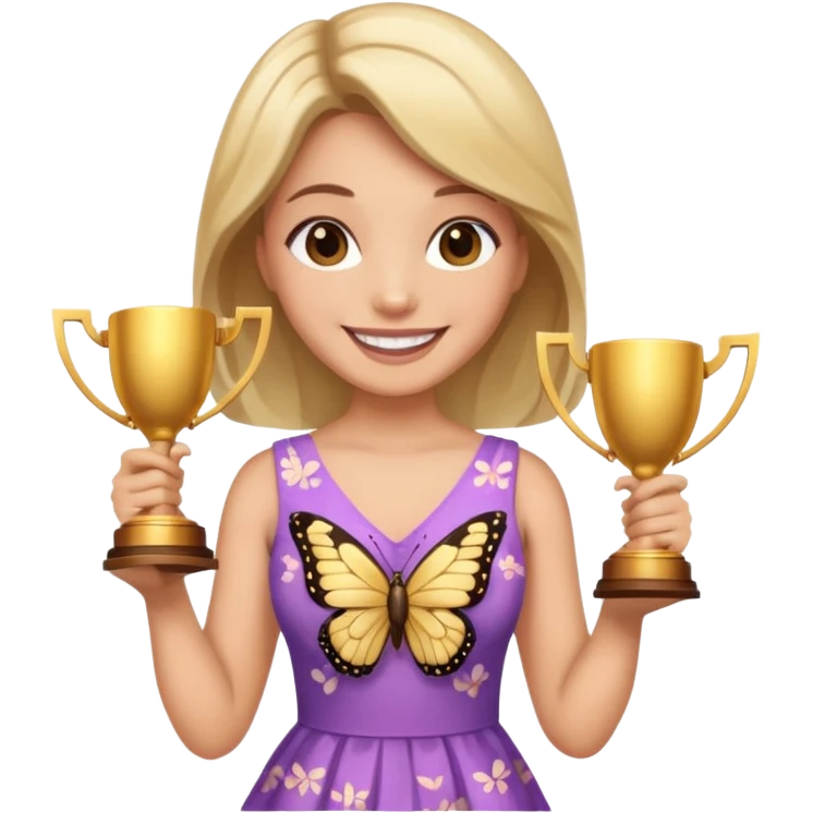 the miss  pageant butterfly dress winner lady emoji