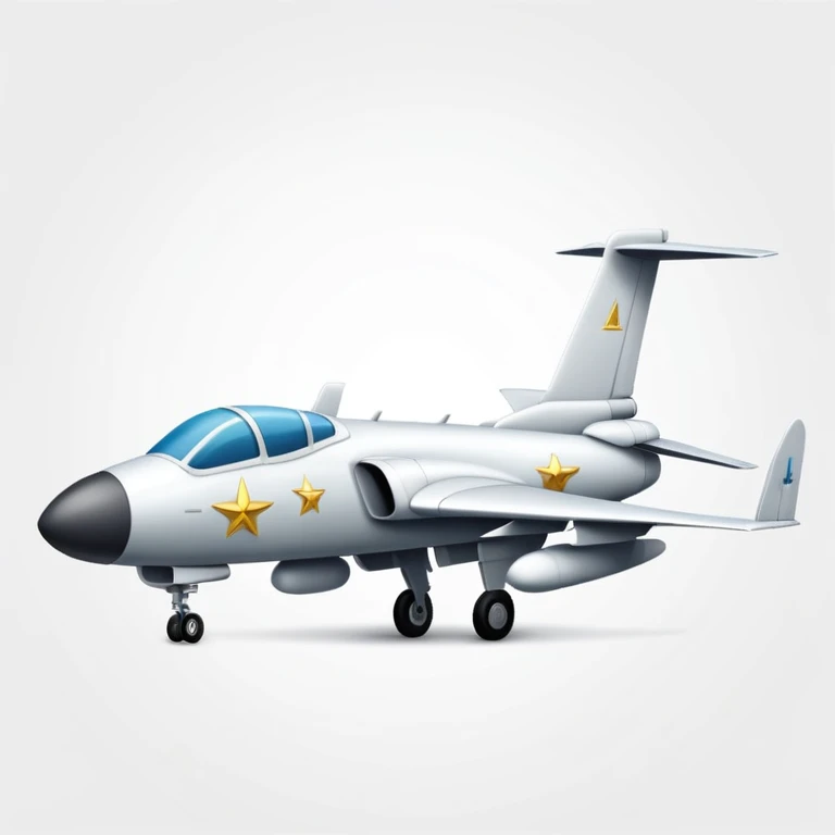Un ganso con forma de avión militar  emoji